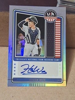 2023 HUDSON WHITE PANINI TEAM USA AUTOGRAPHED AUTO ROOKIE CARD RC /100 RED SOX