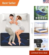 Grounding Mat for Bed, Anti-Slip PU Leather, Grounding Mat Improves Sleep & pain