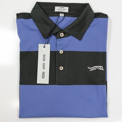 Sun Day Red Tiger Woods  94 Amateur Tribute Polo XL Dark Green Sailor Blue NWT