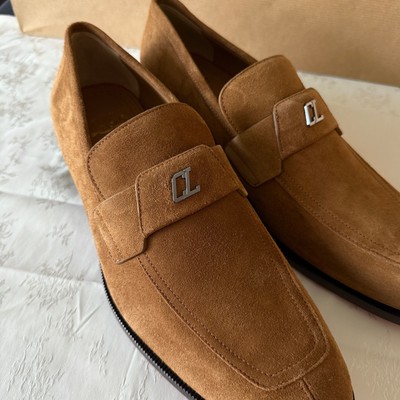 CHRISTIAN LOUBOUTIN *VARSIMOC* Flat Crosta Brown Suede  display picture 1