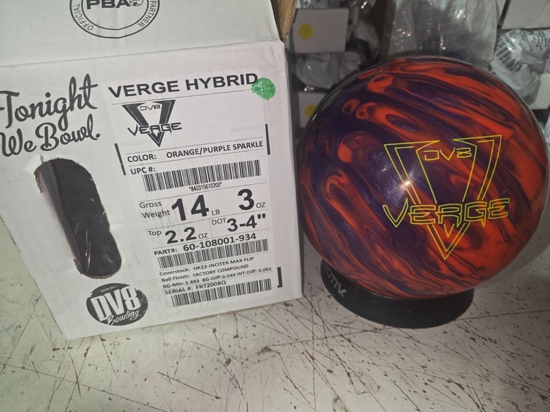 [008Q] New DV8 Verge Hybrid Bowling Ball | 1st Quality 14lb