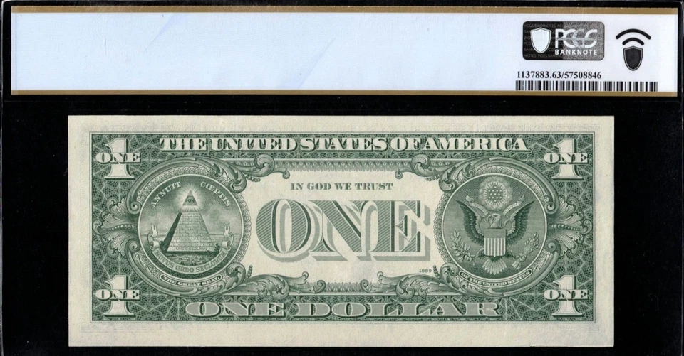 1974 $1 FRN K89999999A P.C.G.S #63PPQ - Image 2 of 3