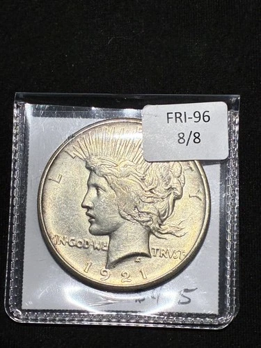 1921 Peace Dollar $1 Silver High Relief Key Date - Cleaned but Great Album Coin
