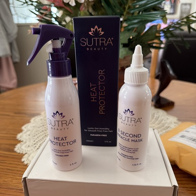 #ad #ad SUTRA Heat Guard Styling Protection Spray And 8 Seconds Miracle Mask $50.00