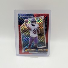2021 Panini Rookies & Stars - Airborne Lamar Jackson #AB-9 Red Plaid Prizm