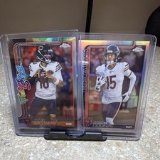 Topps 2025 Chrome Future   Refractor Caleb Williams Rome Odunze refractor Lot