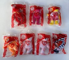 Lot of 7 Ty Beanie Babies Happy Meal 25th Anniversary McDonalds 2004 Toys
