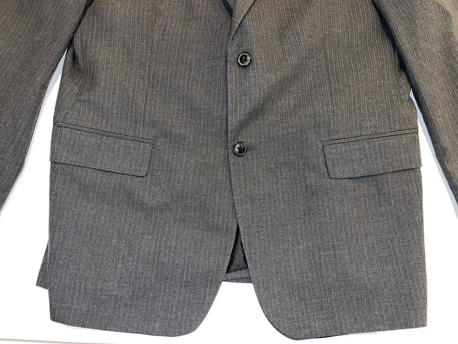 DESIGNER HAGGER 2 BUTTON POLYESTER BLEND GRAY SUI… - image 4