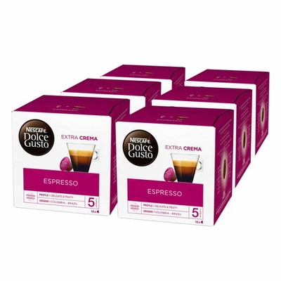 Nescafé Dolce Gusto Espresso, Lot de 6, 6 x 16 Capsules - Photo 1/4