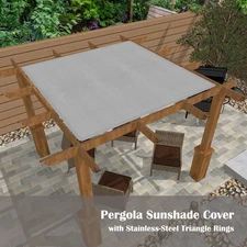 Heavy Duty Straight Edge Sail Sun Shade Cover Canopy w/ Stainless Ring on corner