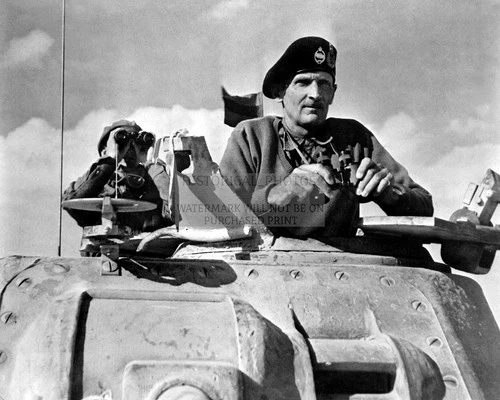 GENERAL BERNARD LAW MONTGOMERY IN TANK NORTH AFRICA WW2 8X10 PHOTO