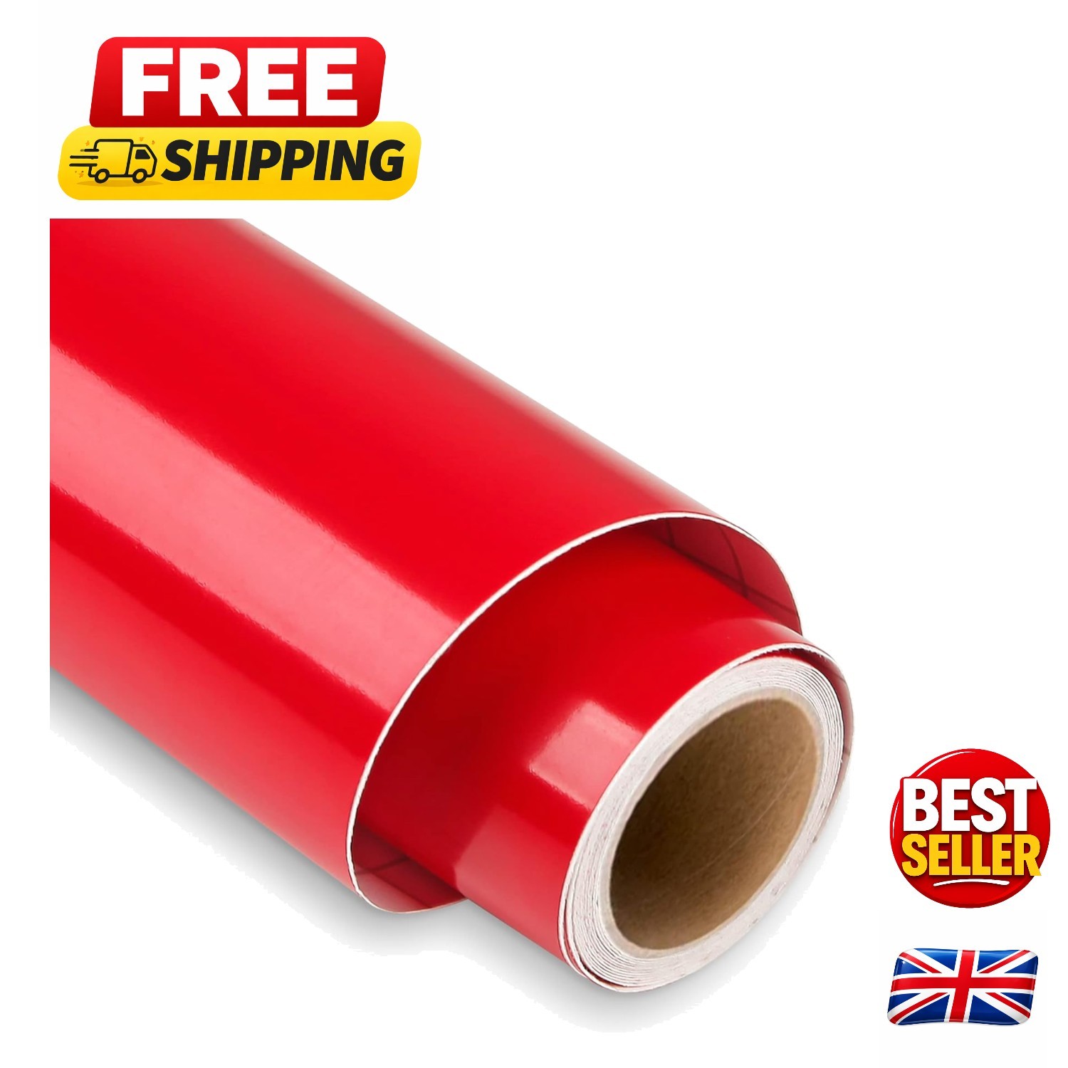 Red Permanent Vinyl for Cricut - 12"" x 5FT Red Cricut Vinyl Roll, Outdoor Sel...