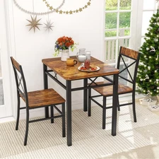 3-Piece Dining Table Set, Dining Table for 2, Small Table and Chairs Set of 2...