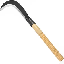 Billhook Sickle Machete Knife,Clearing Sickle,Manganese Steel Blade Hand held Si