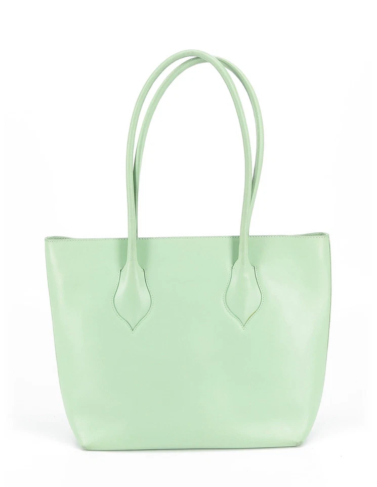 Bolso de Hombro Furla Verde Caramelo Cuero Saffiano Mediano Verde Claro Foto 3 de 3