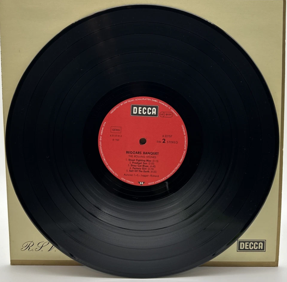 ROLLING STONES "Beggars Banquet" LP 1982  Decca – 6.22157 Decca / Teldec - Image 4 of 4