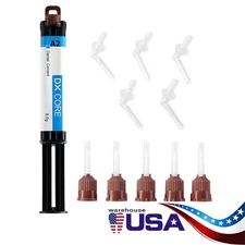 1-10Pcs Dental Composite Resin Dual Cure Core Build Up Light Self Cured A2 Shade