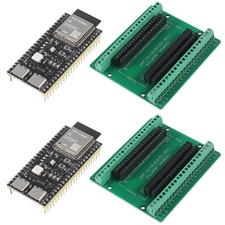 2 Sets ESP32S3 44Pin TypeC WiFi BLE MCU Dev Board Expansion Adapter Kit