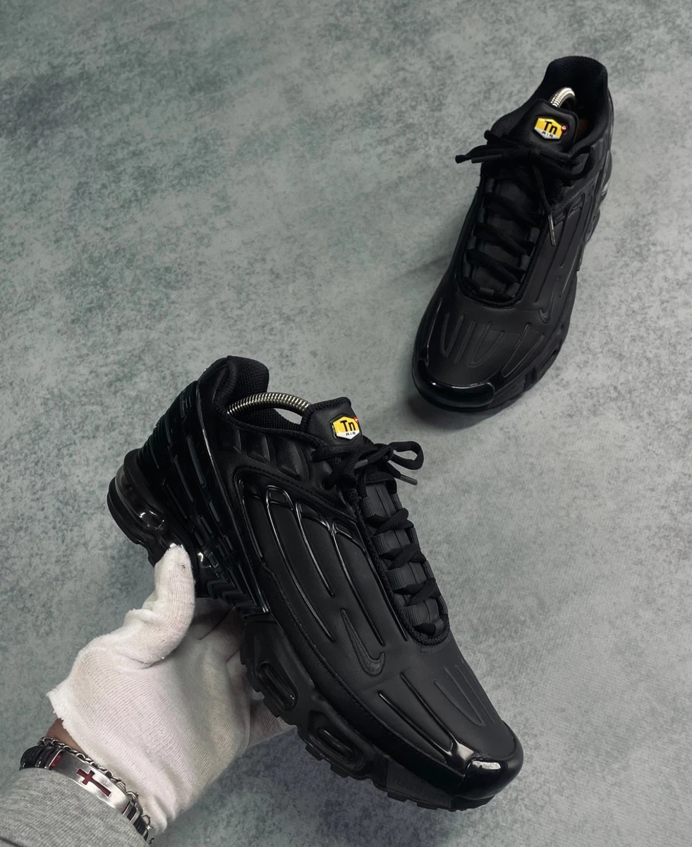 Nike Air Max Plus 3 Leather Triple Black | eBay