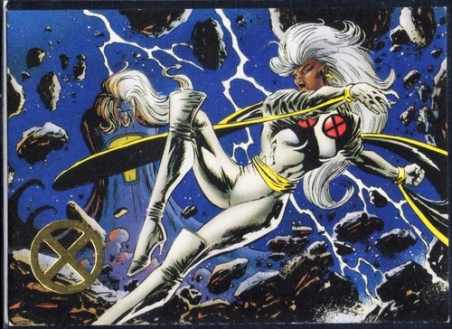 Vintage 1995 Fleer X-Men: Time Gliders #4 Phantasia vs. Storm Trading Card