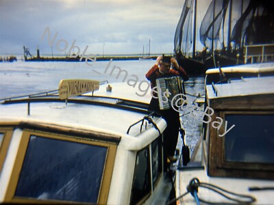 1950 Volendam Marken Express Tour Boat Holland Red-Border Kodachrome Slide