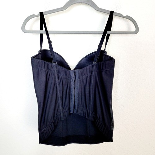 Modern Movement 36DD Black Padded Underwire Bra Bustier Boning Shapewear EUC - Picture 2 of 5