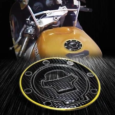 Gas Tank Fuel Cap Cover Guard Pad 97-03 GSXR-600/750/1000/Busa Chrome Gold+Black
