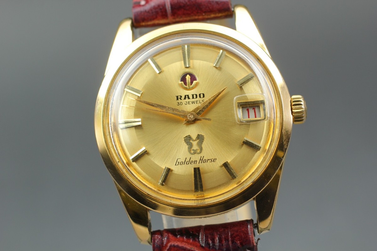 Near Mint Overhauled 1960's RADO Golden Horse 11674 Automatic Gold