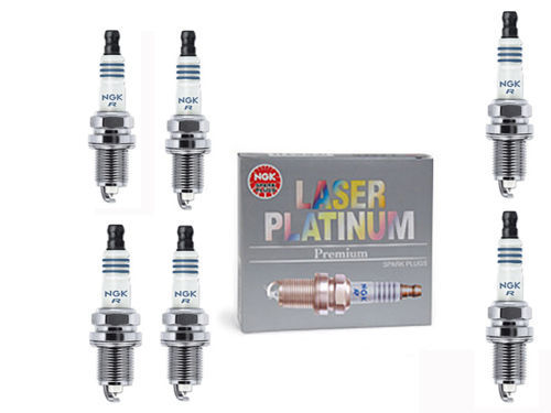 NGK Laser Platinum Spark Plugs PLFR5A-11 x 6 VQ35DE V6 for NISSAN V35 350Z - Afbeelding 1 van 1