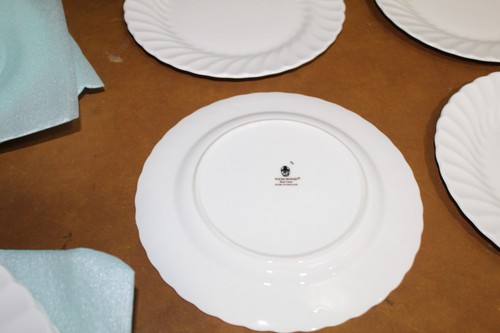 Wedgwood Candlelight * 4 SALATTELLER * weiß, Swirl, England, sehr guter Zustand!! - Bild 2 von 2
