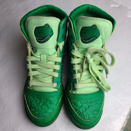 Adidas Top Ten Hi J Rex Toy Story Boys Shoes Green Size US 4.5 UK 4 - Picture 11 of 14