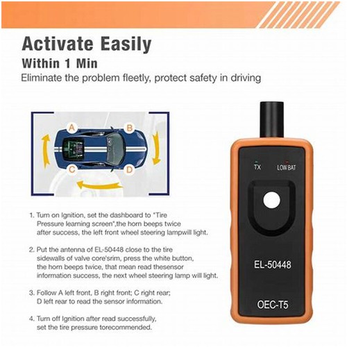 EL-50448 RDKS TPMS Programmier Werkzeug Anlernsystem Tool Für OPEL GM OEC-T5 NEU - Bild 6 von 12