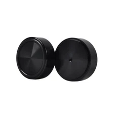 2pcs 58x22mm Turntable Feet Pad Black Aluminum Isolation Stand  for AMP Speaker