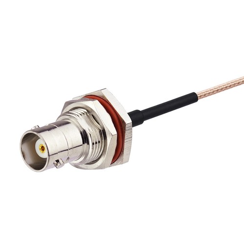 BNC female bulkhead to MMCX male right angle RG316 cable 25cm for wireless - Picture 2 of 3