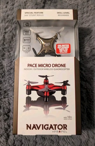 Navigator By Propel Pace Micro Drone Quadrocopter Wireless In/Outdoor NWT NEW