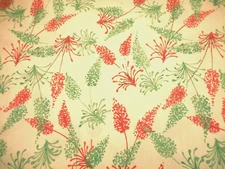Quilt Fabric By The Half-Yard Sage Green & Pink Floral on Ivory Premium Cotton C