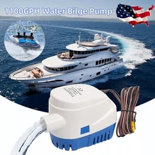 1100GPH 12V Automatic Submersible Boat Bilge Water Pump With Auto Float Switch