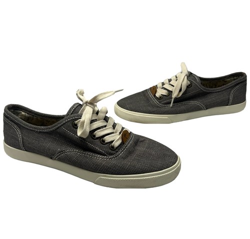 Canvas Flats Sneakers Gray Shoes 