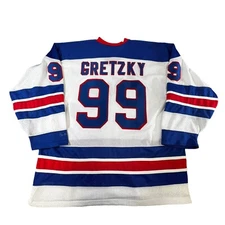 Vtg Wayne Gretzky Rangers Jersey Stitched Jerico Athletic Canada Made