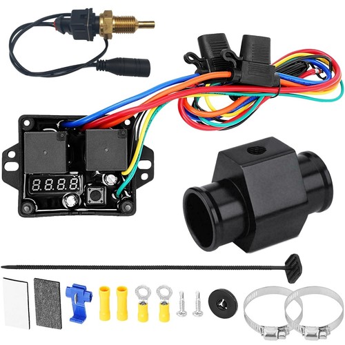 ADJUSTABLE ELECTRIC FAN CONTROLLER 1/8 NPT TEMP-ERATURE SWITCH 30MM HOSE ADAPTER - Picture 8 of 8