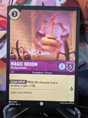 Magic Broom Into the Inklands 46/204 Lorcana TCG Card NM/M Regular | eBay