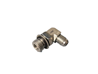 Raccordo Idraulico A Gomito Force America: JIC 3/8" Maschio A ORB 1/2" Maschio - Acciaio Inox