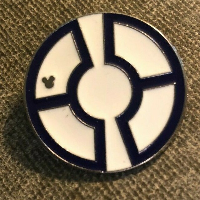 DISNEY TRADING PIN EPCOT CENTER LOGO COMMUNICORE BLUE AND WHITE PIN