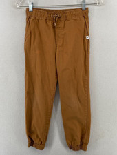 TOMMY BAHAMA Pants Boys M 7-8 Jogger Tapered Drawstring Stretch Cotton Brown