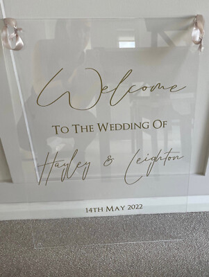 Hochzeitsschild Willkommen A1 Größe Vinyl DIY