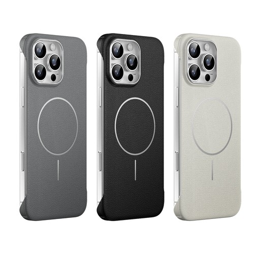 For iPhone 16 Pro Max 15 14 13 MagSafe Hybrid Frameless Case Plain Phone Cover - Picture 2 of 17