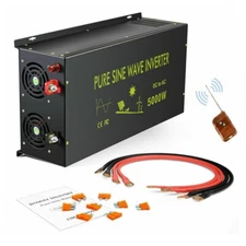 5000W Pure Sine Wave Power Inverter 36V to 110/220V Truck Remote Control