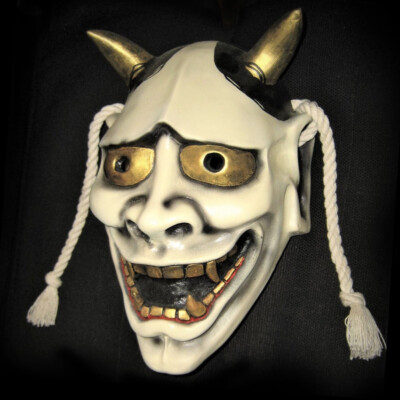 HANNYA Solid Resin NOH white MASK Tenchu SAMURAI Ninja Karate