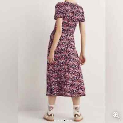 Women's Boden Lucinda Jersey Midi Dress Floral Print sz 16/18 #O1 | eBay