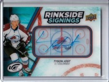 2017-18 Upper Deck Ice Rinkside Signings Tyson Jost AUTO - BUFFALO SABRES